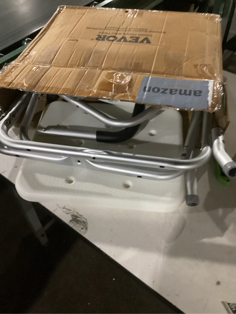 Condition photo showing Good Condition for VEVOR Shower Chair, Shower Seat with Back, Adjustable Height Shower Stool, Shower Chair for Inside Shower Bathtub, Non-Slip Bathroom Bench Bath Chair for Elderly Disabled Handicap, 350 LBS Capacity