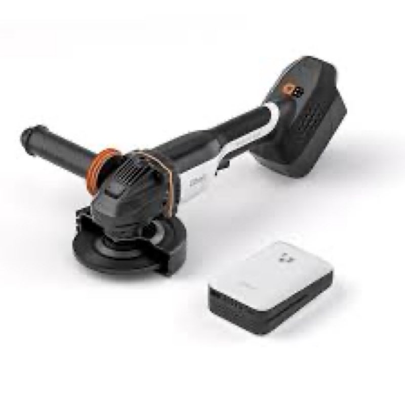 litheli 20v brushless cordless angle grinder, 4.9-inch variable speed grinder with battery & chargin