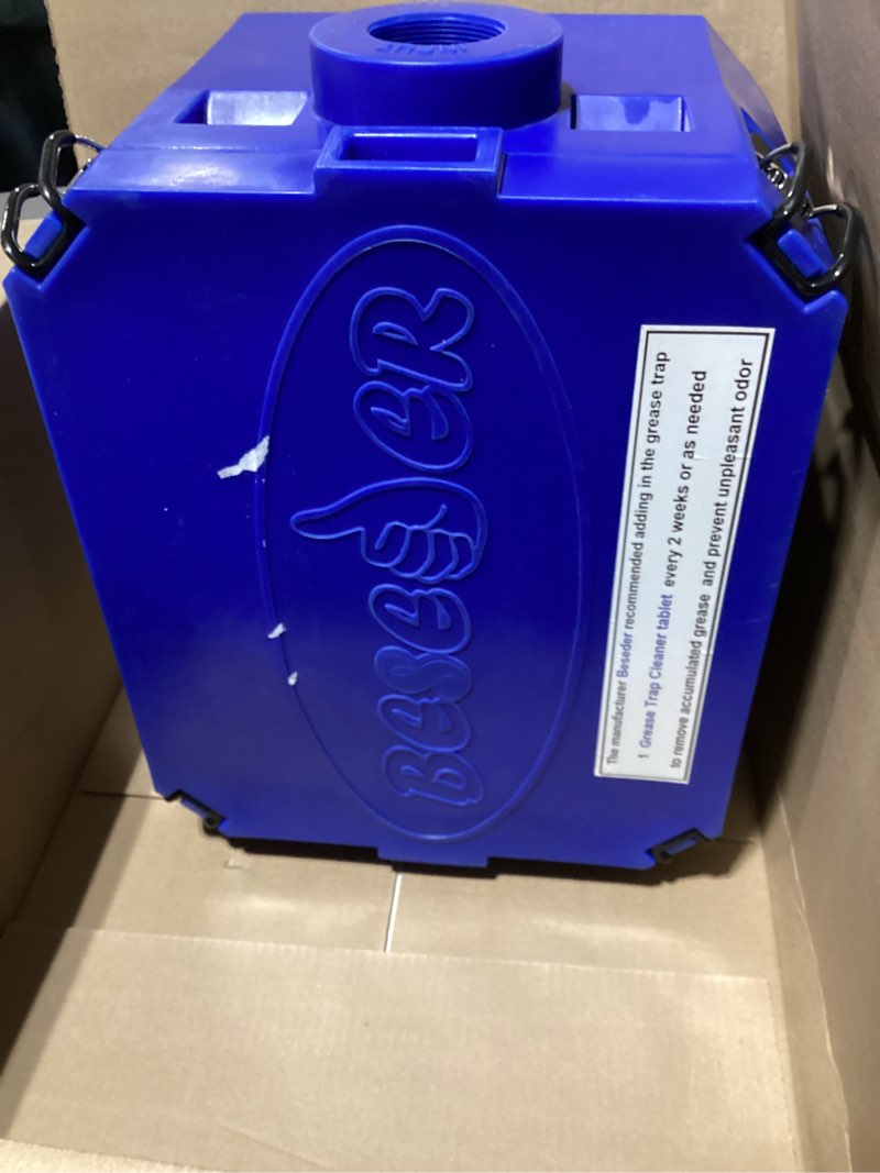 Condition photo showing Good Condition for grease trap plastic 5 gpm under sink for home kitchen, foodtrack, canteen, cafe, pizzeria, pastry shop