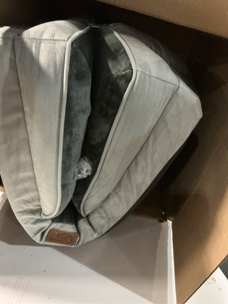 Condition photo showing As Is for EHEYCIGA Orthopedic Dog Beds for Extra Large Dogs 44x32Inch, Waterproof Memory Foam XL Pet Bed with Sides, Non-Slip and Egg-Crate Foam Big Dog Couch Bed with Washable Removable Cover, Grey 44.0\"L x 32.0\"W x 6.5\"Th Grey ( similar 