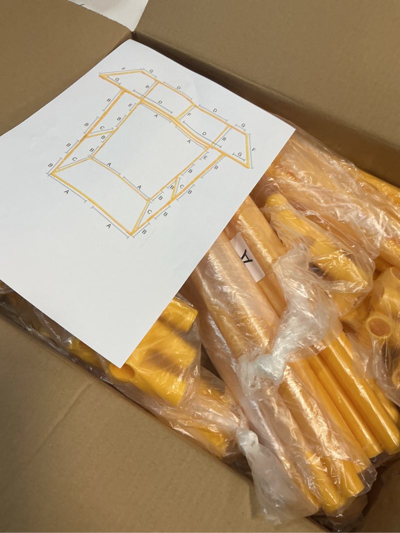 Condition photo showing New/Like New for amyhill tabletop tent base set for hawaiian banquet ice cream table cabin graduation day party summer event snack theme carnival scene decoration(yellow) (base only)