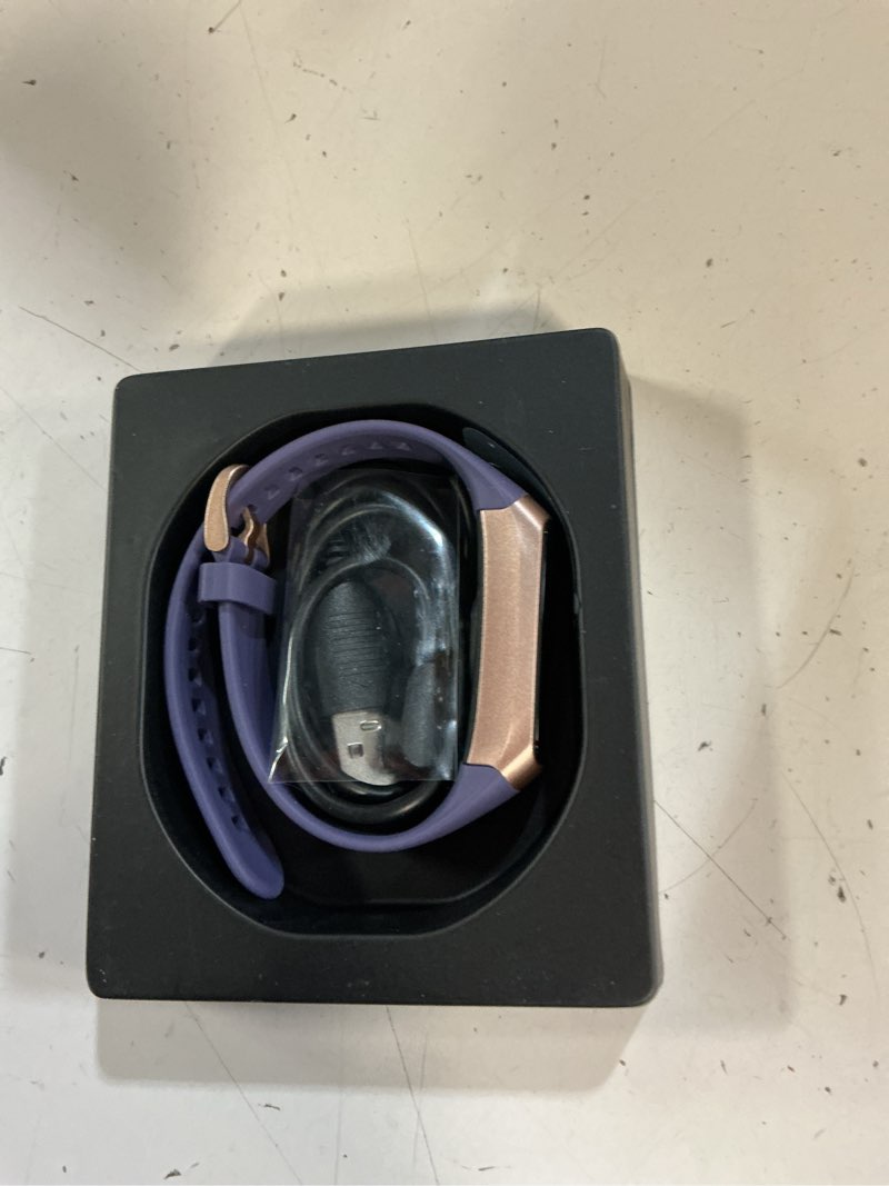 Condition photo showing New/Like New for fitness tracker with step counter/calories/stopwatch, activity tracker, health tracker with heart rate monitor, sleep tracker,1.10''amoled touch color screen, pedometer watch for women men dark purple