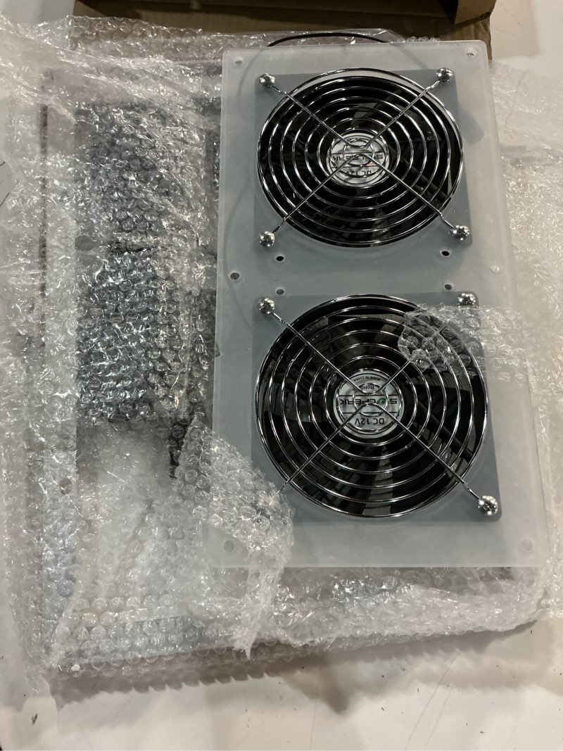 Condition photo showing Good Condition for solperk solar fan for greenhouse, 10w solar powered fan for chicken coop, waterproof solar exhaust fan for shed with 11.8ft/3.6m cable solar fan-10w