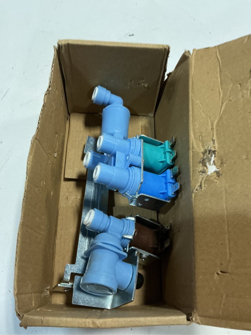 Condition photo showing As Is for 242253002 water inlet valve replaces for frigidaire fghf2366pf fghd2368tf fpbs2777rf6 ffhb2740ps3 lgub2642le3 fghb2866pfga fghb2866pf9a ffhb2740ps4 fpbs2777rf1 fghf2344mf5 fghb2866pf2 refrigerator
