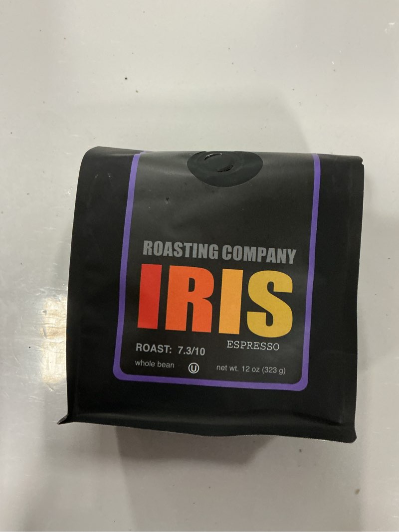 Enjoy By 12/13/25 ROASTING COMPANY IRIS ESPRESSO 12oz. case of 6