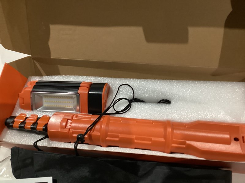 Condition photo showing Good Condition for Saker Portable Camping Light with Stand 73inch 20000mAh Rechargeable LED Work Lights 800/3200 Lumen 4000/6500K Emergency Lights for Camping, Garage, Outdoor Work, Power Outages, Fishing LD18 LD18-20000mAh