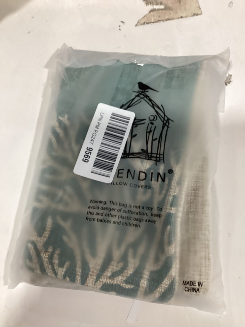 Condition photo showing Good Condition for Similar product MIULEE Pack of 2 Decorative Throw Pillow Covers 18x18 Inch Soft Boho Striped Textured Corduroy Pillow Covers Spring Modern Farmhouse Home Decor for Couch Bed Sofa Living Room Sage Green 18\" x 18\" (Pack of 2) Sage Green
