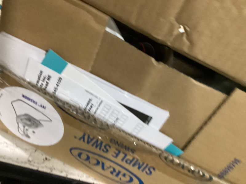 Condition photo showing As Is for graco simple sway baby swing, side?to?side motion, infant swing with 6 speeds, vibration, ivy