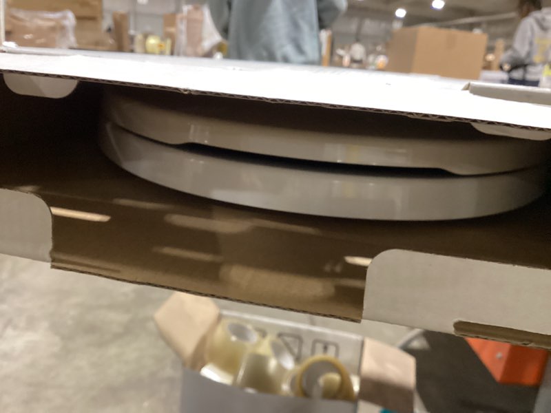Condition photo showing Good Condition for elongated toilet seat, 18.5” soft/slow close oval (oblong) toilet seat for elongated toilets, no-slam quiet-close lid, easy-to-install & clean, durable never-loosen white plastic seat white elongated(oval)