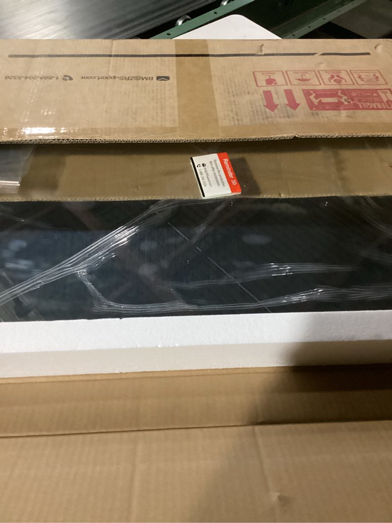 Condition photo showing Good Condition for Keonjinn Brushed Nickel Bathroom Mirror for Wall 22 x 30 in, Rectangular Metal Framed Silver Mirror for Vanity Square Corner Aluminum Alloy Rectangle Modern Mirror for Over Sink(Horizontal/Vertical) Brushed Nickel 30"L x 22"W