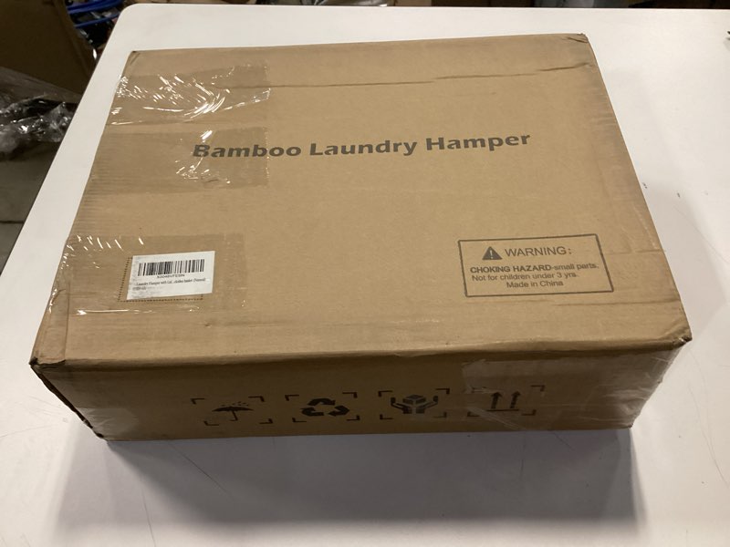 Condition photo showing New/Like New for Laundry Hamper with Lid,Bamboo Large Waterproof Clothes Laundry Basket,Removable Washing Bags with Handles,clothes basket (Natural)