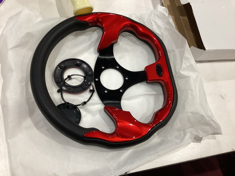 Condition photo showing Good Condition for golf cart steering wheel accessories for golf cart club car ds and club car precedent yamaha ezgo steering wheel red
