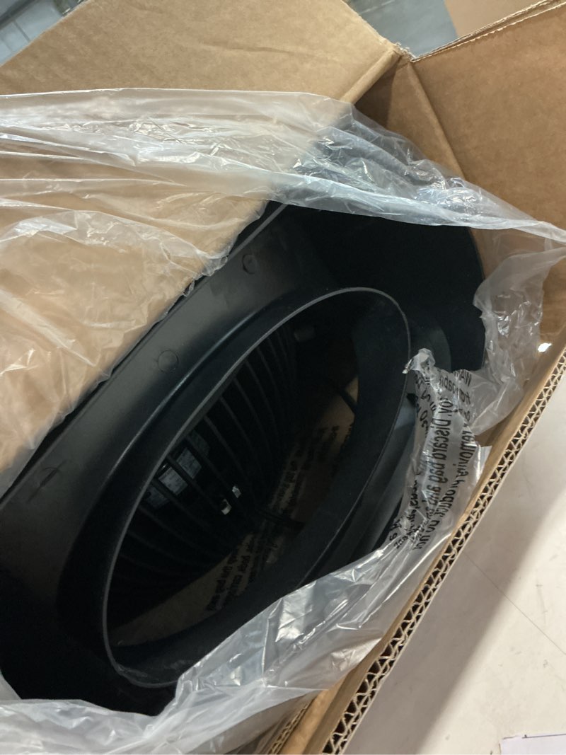 Condition photo showing Good Condition for amazon basics air circulator fan, desk fan for bedroom, home and office, with 90-degree tilt head, 3 speed settings, lightweight (4.2 lbs), 70 watts, black, 14.8"wx7.6"dx14.1"h 14.8"w x 7.6"d x 14.1"h