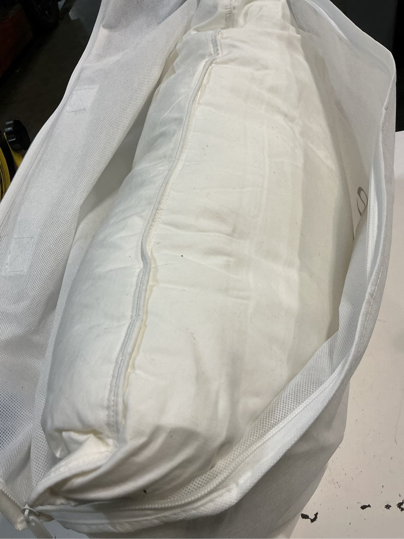 Condition photo showing As Is for quince premium down alternative pillow, standard, firm/extra firm