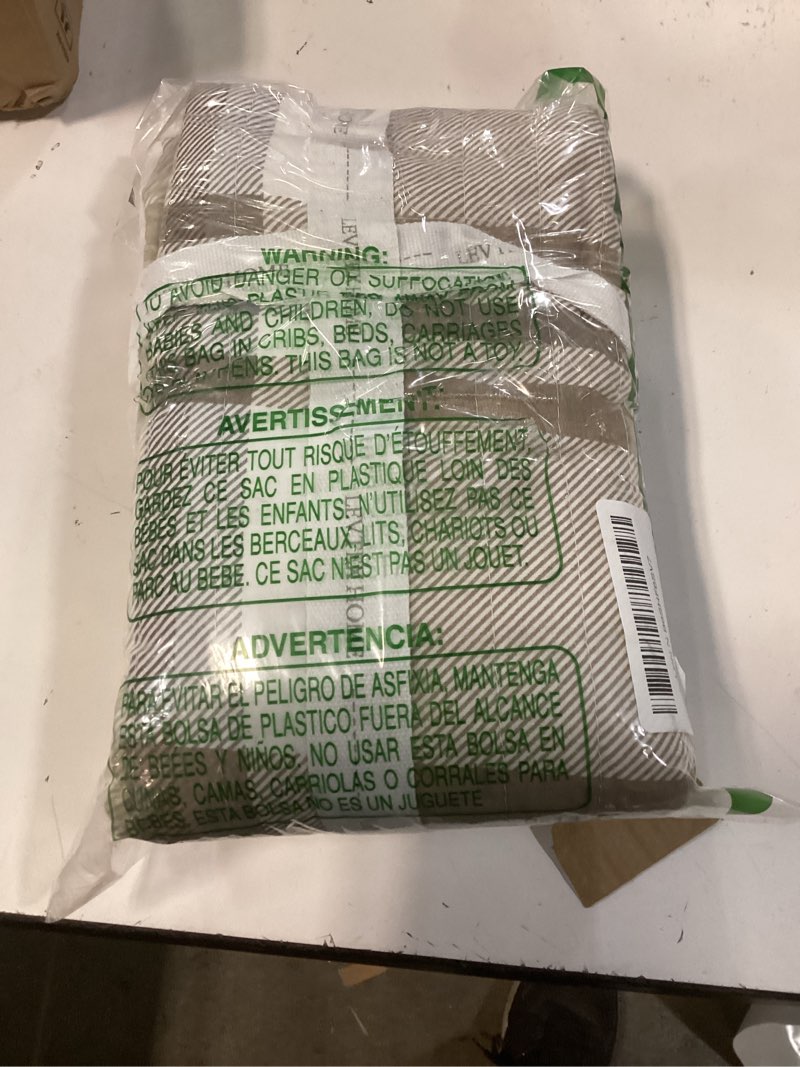 Condition photo showing New/Like New for levtex home - spencer plaid neutral - standard shams set of 2 (20x26in.) - plaid - beige tan cream - cotton 26" x 20" (pack of 2) neutral
