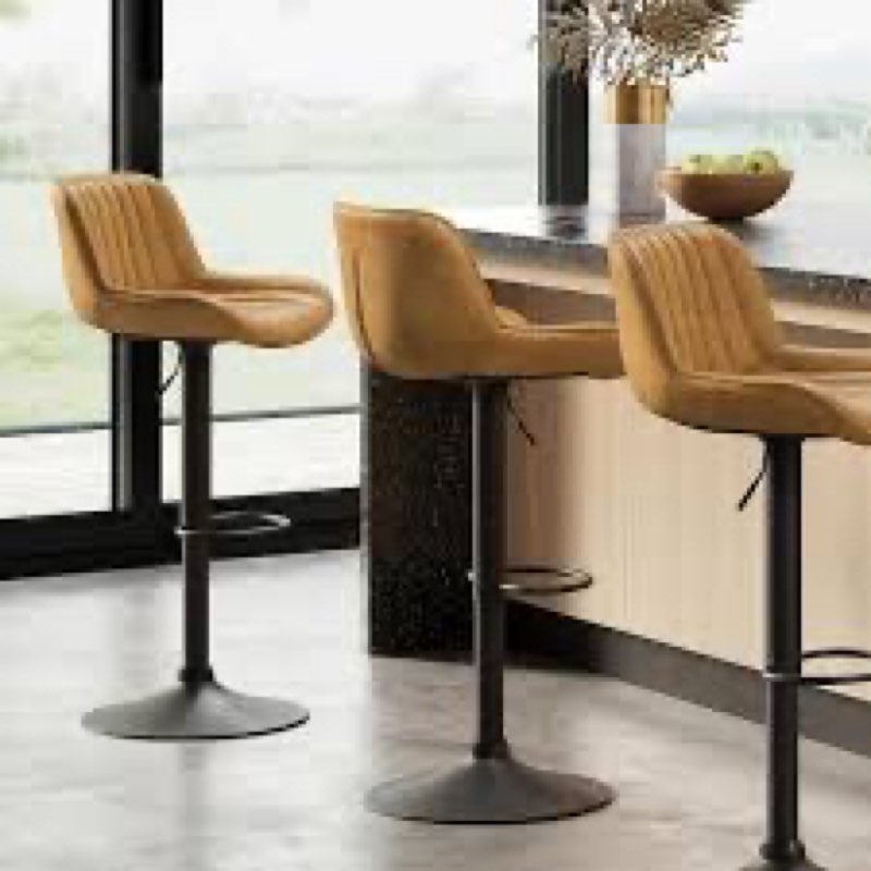 Swivel adjustable height stools