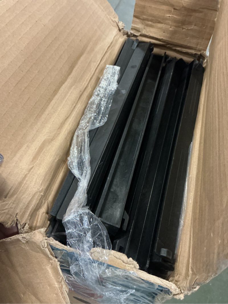 Condition photo showing As Is for DUMOS Dresser for Bedroom, Storage Organizer with 9 Drawers, Chest of Drawers with Fabric Bins, Sturdy Metal Frame, Wood Tabletop for Guest Room, Closet, Entryway, Nursery Black 11.8"D x 39.4"W x 39.4"H (9 Drawers)