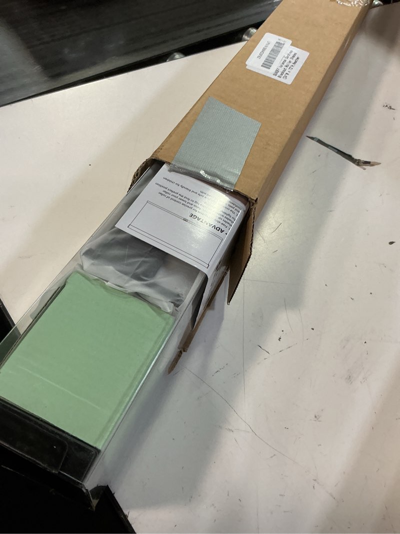 Condition photo showing Good Condition for sunoff cordless blackout roller shades blinds for windows free-stop,pull down room darkening with valance,thermal insulated woven fabric window door blinds for home,office,heather grey 24" w x 72" h 24"w x 72"h heather grey