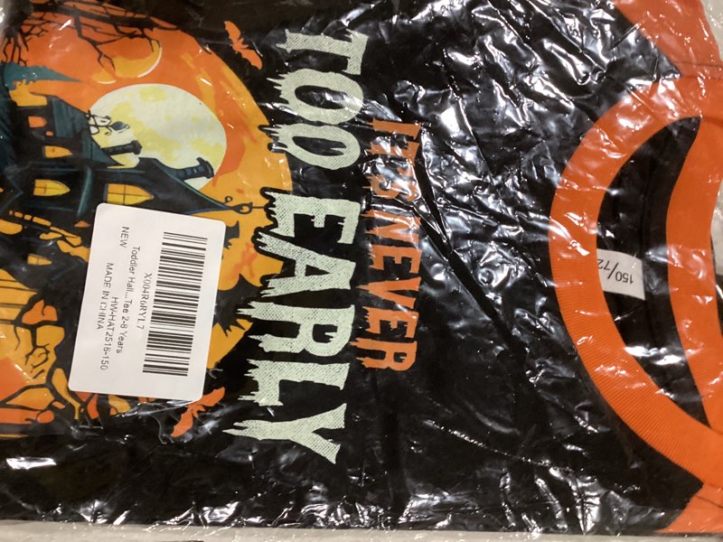 Condition photo showing As Is for Toddler Halloween Shirt Pumpkin Shirts Boys Girls Halloween T-Shirts for Kids Ghost Clothes Long Sleeve Cotton Tee 2-8 Years 3-4T Spooky Vibes