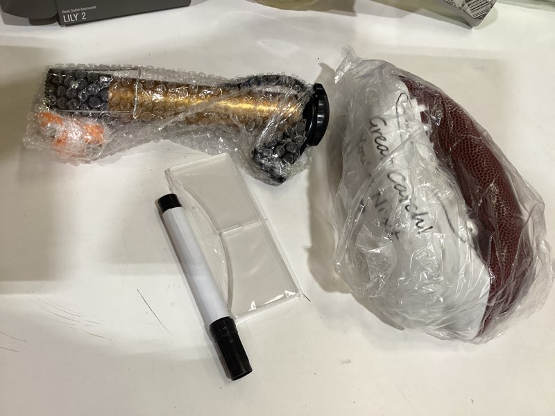 Condition photo showing New/Like New for liliful wedding football autograph football with 1 stand 1 signature pen 1 pump for wedding reception game favor mini size 6 inch