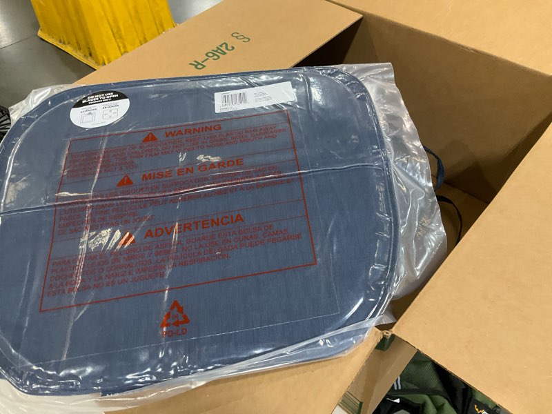 Condition photo showing Good Condition for arden indoor/outdoor foam seat pad, 2 pack, 17 x 16, patio cushion, water repellent, fade resistant, foam cushion sapphire blue leala 16 x 17 sapphire blue leala 2