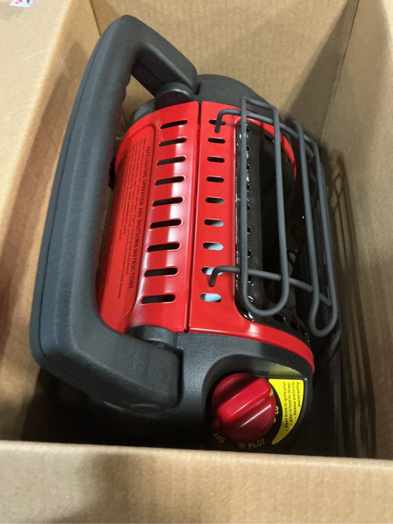 Condition photo showing As Is for Mr. Heater 4,000-9,000 BTU Portable Propane Heater Bundle