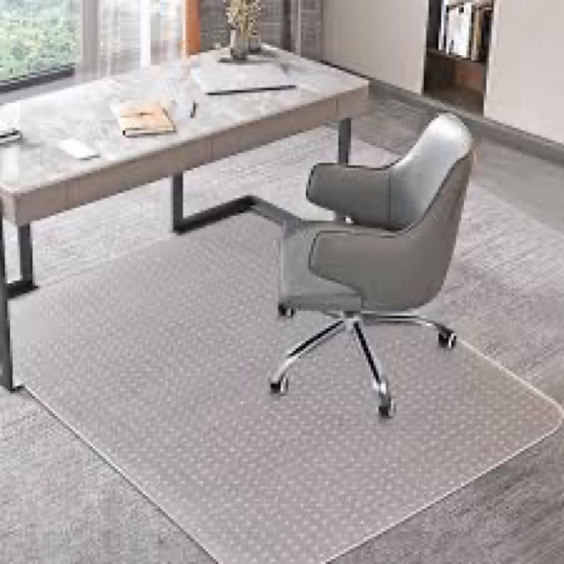 Heavy Duty Office Chair Mat for Carpet Floors & Desk Mat for Carpeted Floors - Clear Floor Protector