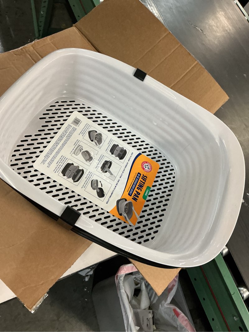 Condition photo showing Good Condition for Arm & Hammer Large Sifting Litter Box Scoop Free Cat Litter Tray with Microban, Made in USA