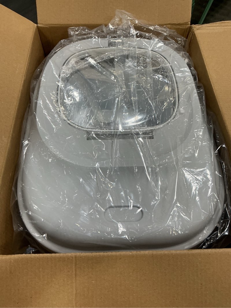 Condition photo showing New/Like New for Cereal Rice Food Storage Containers, Collapsible 20 to 50 Lbs Dispenser Bin with Rolling Wheel Airtight Locking Lid, Dog Pet Cat Flour Sugar Plastic Leakproof Sealable Large Kitchen Pantry Holder White