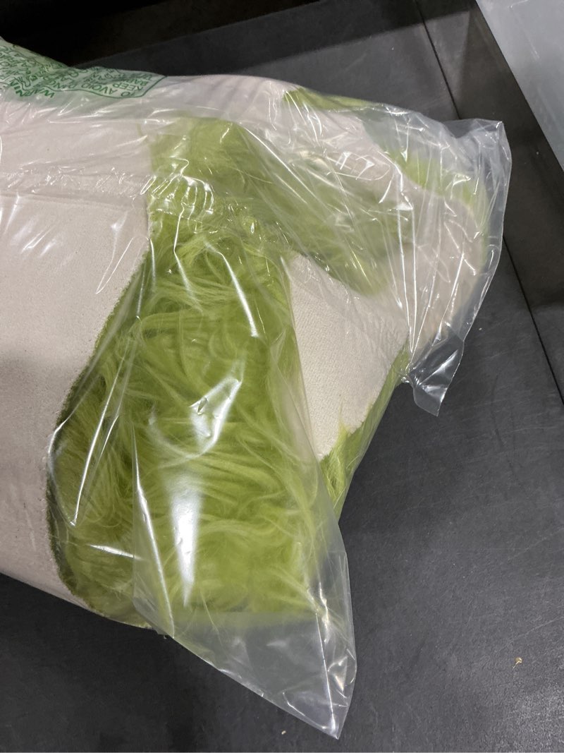 Condition photo showing New/Like New for Goolela Lime Green Sheepskin Rug 2x6 Fluffy Fuzzy Furry Runner for Bedroom Bedside Soft Faux Fur Shaggy Sheepskin 2' x 6' (Sheepskin) Olive Green