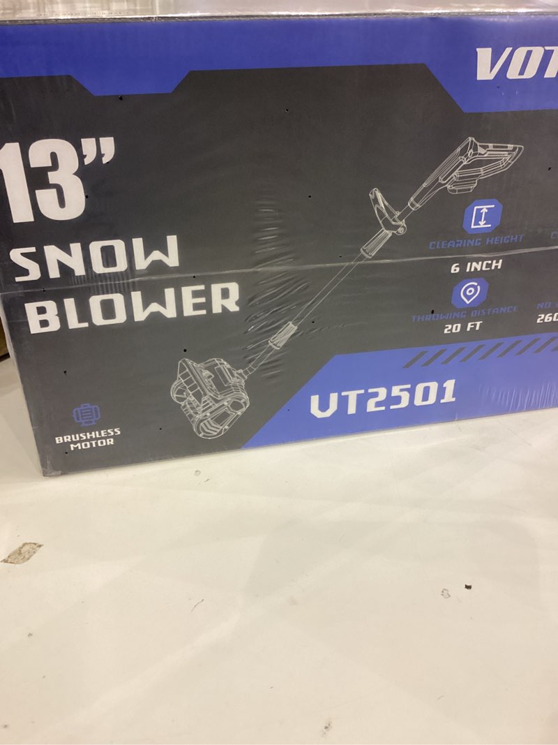 votlemi cordless snow blower, cordless snow shovel, blue 