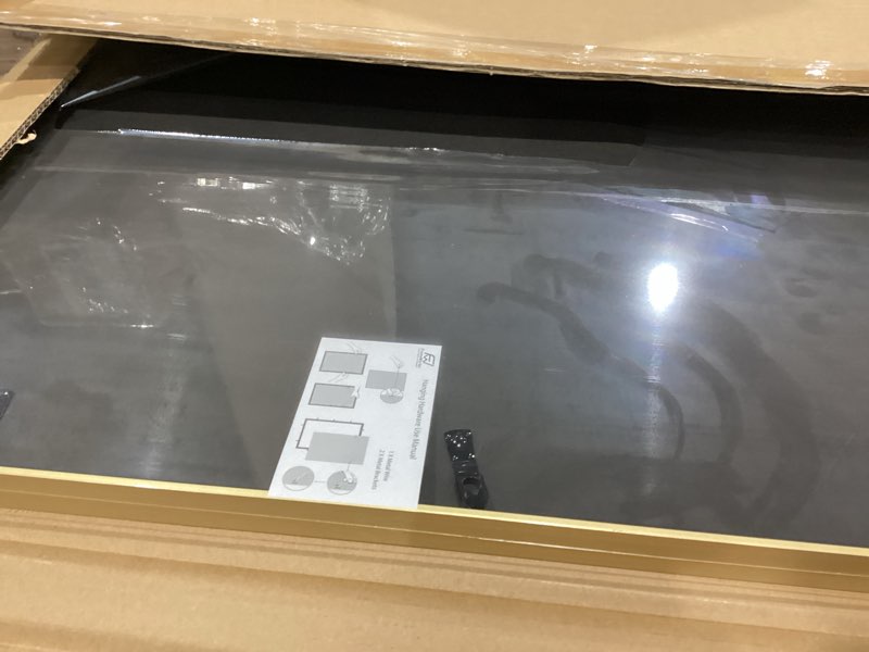 Condition photo showing Good Condition for frameworks 20”x24” matted to 16”x20” – deluxe brass gold aluminum contemporary picture frame with tempered glass and removable mat gold 20"x24" matted to 16"x20"