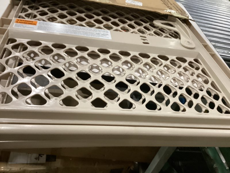 Condition photo showing Good Condition for Toddleroo by North States - Supergate Ergo Baby Gate: Plastic Baby Gate for Stairs & Doorways - Adjustable Indoor Safety Gate - Made in USA - 26 to 42 Inches Wide - 26 Inches Tall - Sand