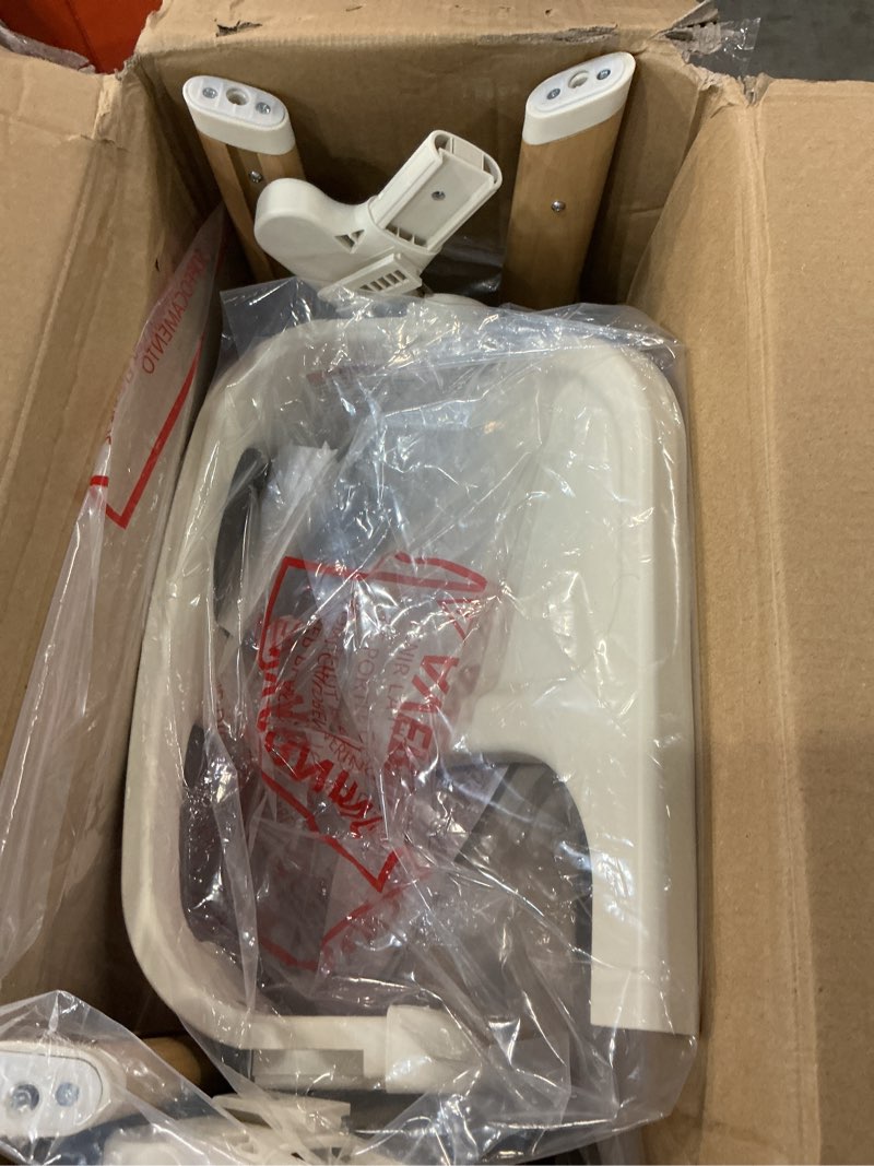 Condition photo showing Good Condition for babilous high chair, foldable high chairs for babies and toddlers ultra safe for infant or adults up to 150 lbs, easy clean, removable tray/adjustable footrest for baby feeding highchair, cream