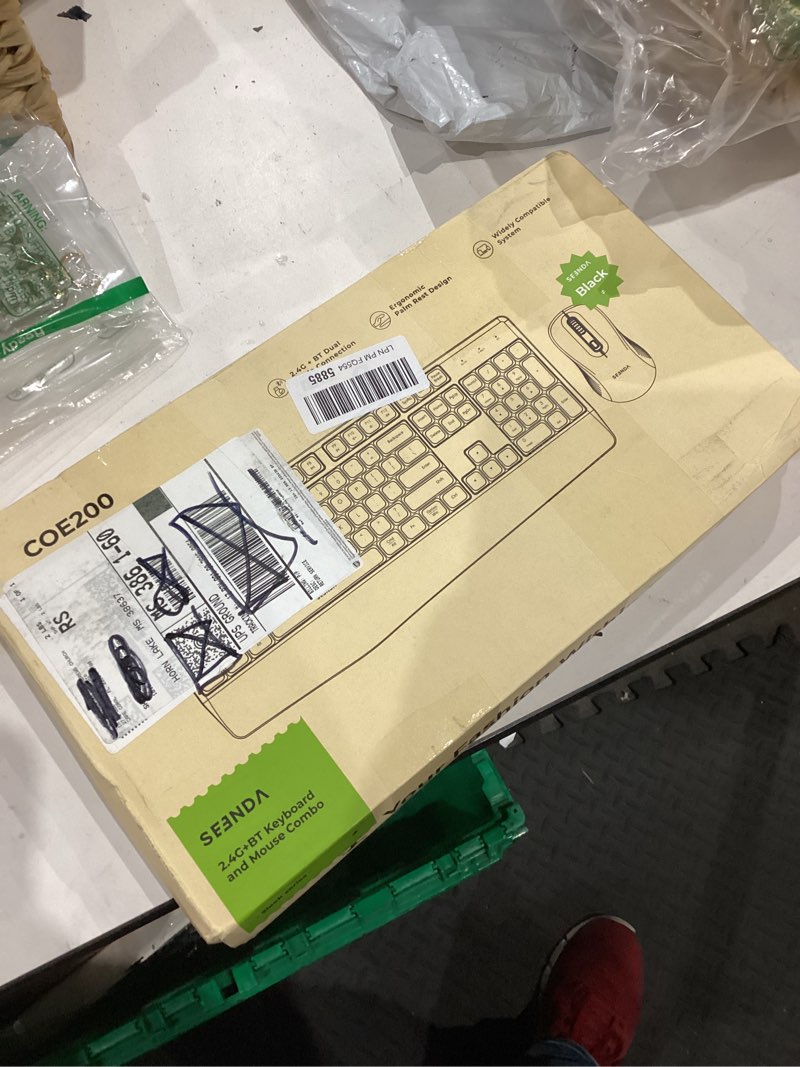 Condition photo showing Good Condition for seenda wireless bluetooth keyboard and mouse combo, coe200 ergonomic wireless keyboard mouse with wrist rest, multi-device connection, full-size, compatible for computer/laptop/mac/macbook, black