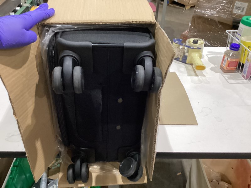 Condition photo showing Good Condition for American Tourister 4 KIX 2.0 Expandable Softside Luggage with Spinner Wheels, 20 SPINNER, BLACK 20 SPINNER Black