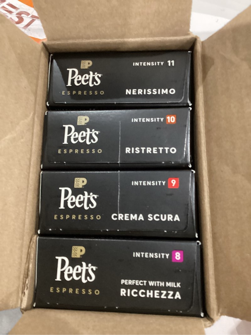 Condition photo showing New/Like New for Sed 4 )))Peet's Coffee & Tea Ristretto Capsules, 1.87 OZ
