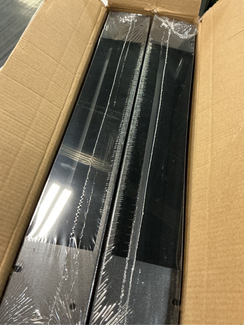 Condition photo showing New/Like New for 2 pack 18 inch baseboard register (duct opening size) - baseboard vent covers for home - easy adjust air supply lever floor baseboard diffuser (black) 18 inch black 2