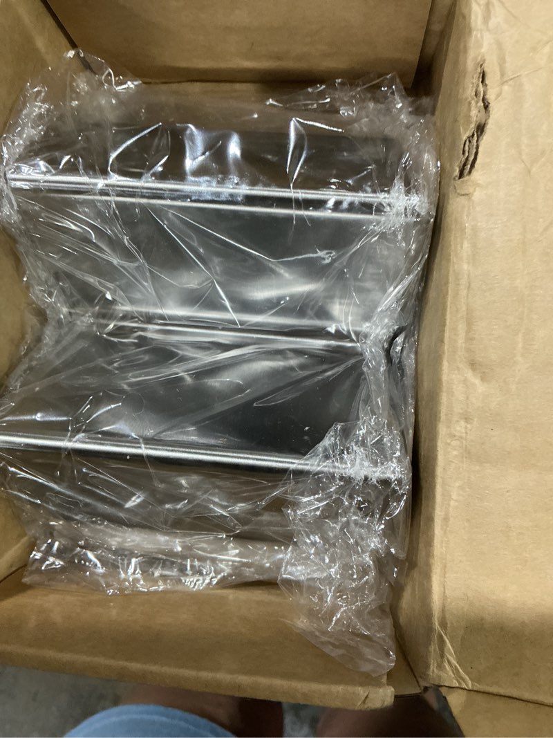 Condition photo showing Good Condition for taco holder set of 4 packs stainless steel taco holders stand taco tray shell holders - each rack holds up to 2 tacos - oven, grill & dishwasher safe