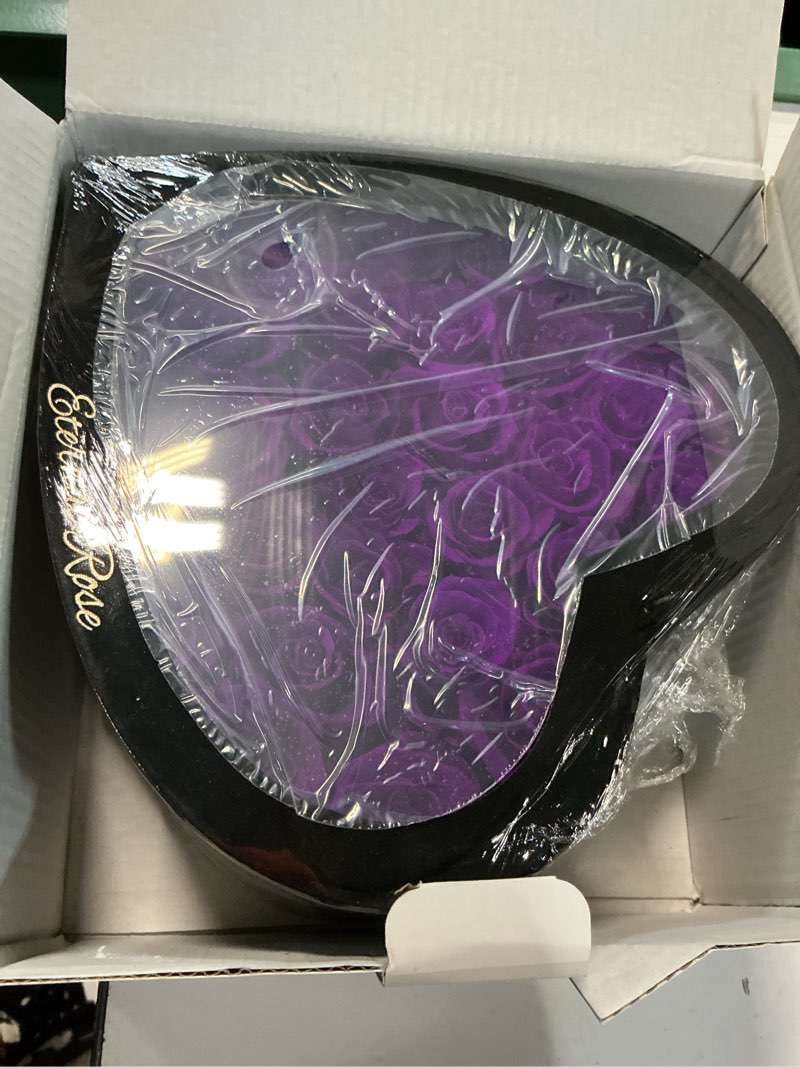 Condition photo showing Good Condition for mothers day roses gifts for mom,forever preserved flowers roses in a heart shape box,mothers day gifts for wife women mom grandma from daughter,fresh flowers for delivery/28pcs purple 28 rose purple