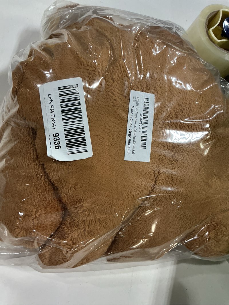 Condition photo showing New/Like New for dino nugget pillow large, funny chicken nugget plushie birthday gift, dino decorative throw pillow for kids room decor, dinosaur stuffed animal idea birthday gift for teens kids and adult stegosaurus large