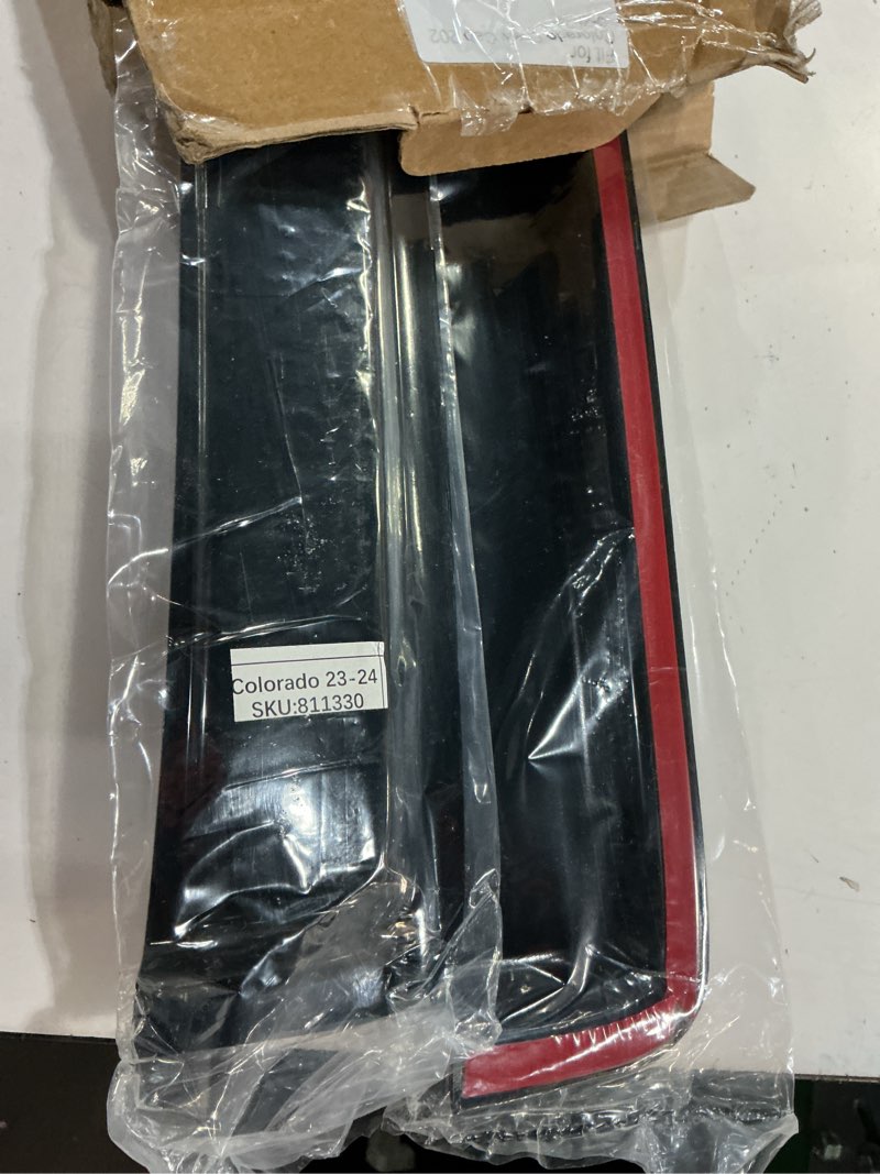 Condition photo showing Good Condition for kpy rain guards fit for 2023-2026 chevrolet/chevy colorado crew cab, out-channel window visors vent wind deflectors 4pc, truck accessories for 2023-2026 gmc canyon crew cab (full-size cabs) 2023-2026 colorado/canyon crew cab