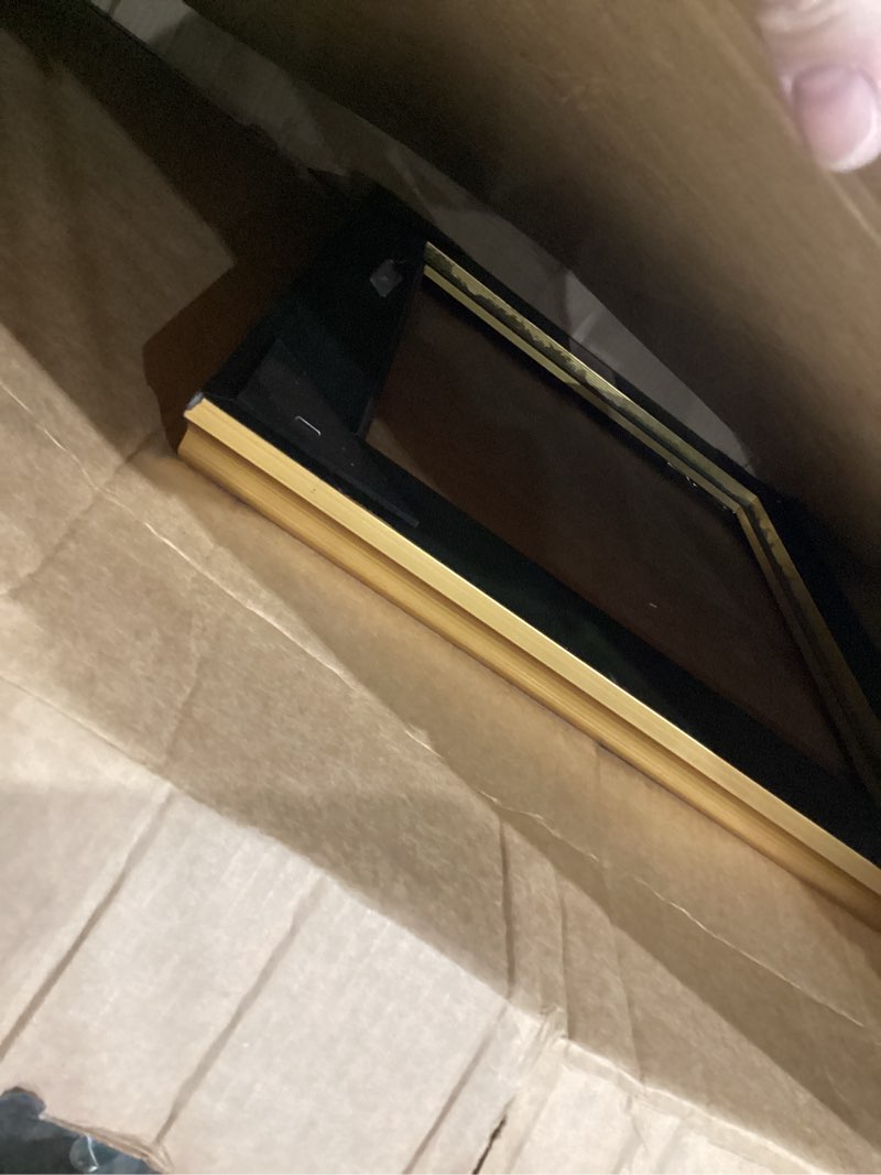 Condition photo showing As Is for Creative Mark Plein Air Style Frame, Hand Leafed Gold, 14x18-2.75" Wide Moulding with 1/2" Rabbet Depth, Open Back W/O Glazing, Museum Quality, For Art Panels, Stretched Canvas, Pictures & More 14x18" Gold