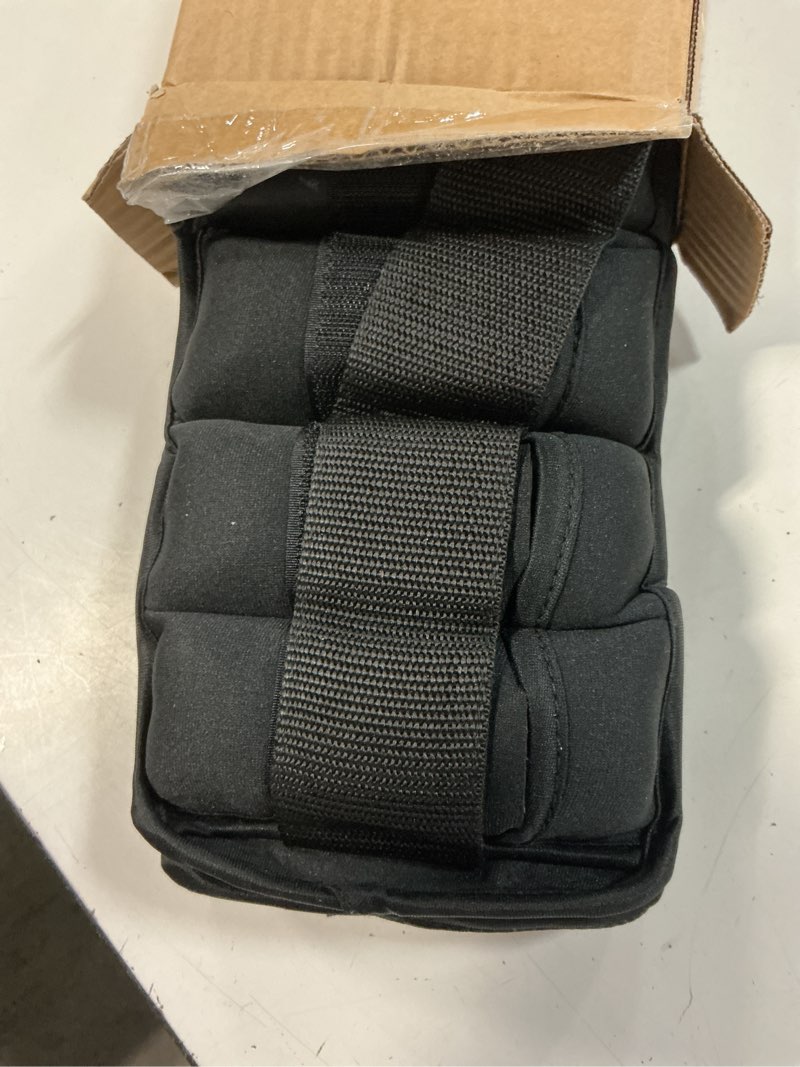 Condition photo showing Good Condition for zelus 1 pair adjustable ankle weights, 6lb modularized leg weight straps for women men, weighted ankle weight set with removable sandbags, 1-5 lb per ankle strap for gym yoga jogging walking 5 lbs x 2 black