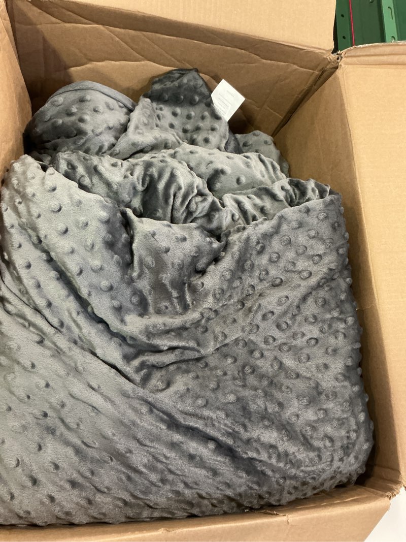 Condition photo showing Good Condition for Alomidds Weighted Blanket (60"x80",15lbs Queen Size - Grey), Weighted Blankets for Adults and Kids, Cooling Breathable Soft and Comfort Minky, Heavy Blanket Microfiber Material with Glass Beads