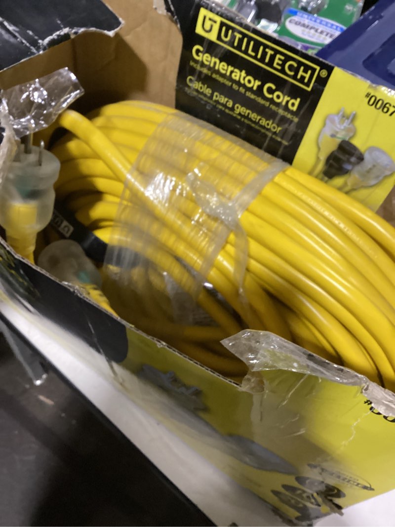 Condition photo showing Good Condition for Utilitech 100-Ft 20-Amp 125-Volt 10-Gauge Yellow Outdoor Generator cord