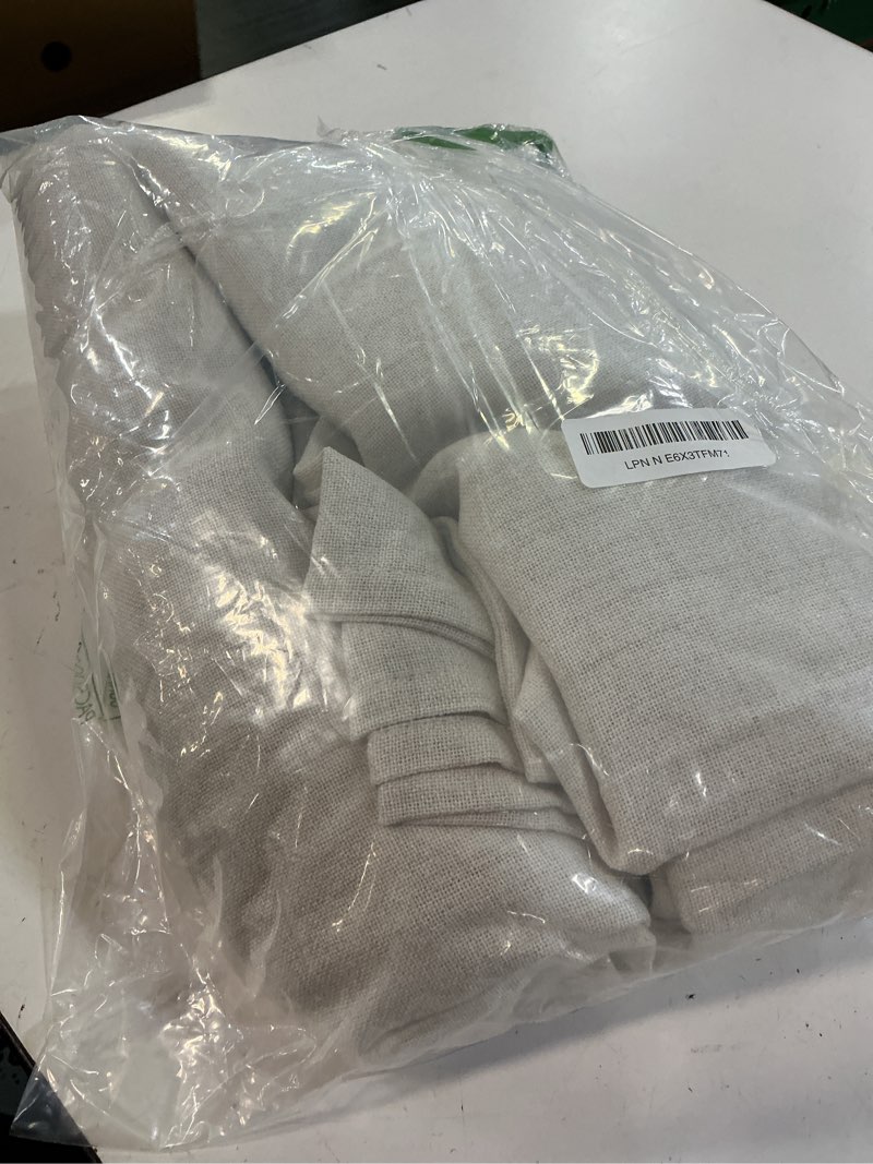 Condition photo showing Good Condition for bgment 96 inches long linen semi sheer curtains for living room 2 panel set, light filtering drapes natural textured with rod pocket back tab for farmhouse bedroom, each panel 52 inch wide 52"w x 96"l (pack of 2) linen