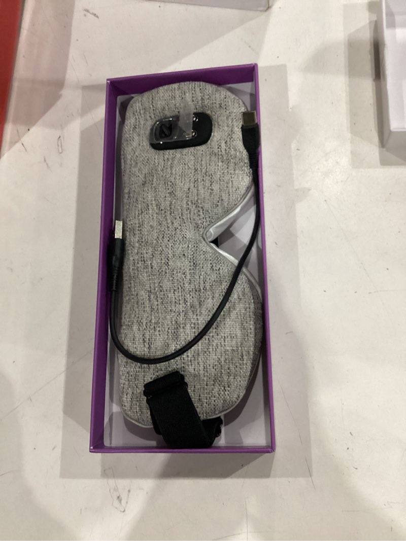 Condition photo showing Good Condition for heated eye mask, cordless rechargeable eye compress, eye relief, improved sleep, washable eye mask, 4 heat levels, 4-level timing - gray
