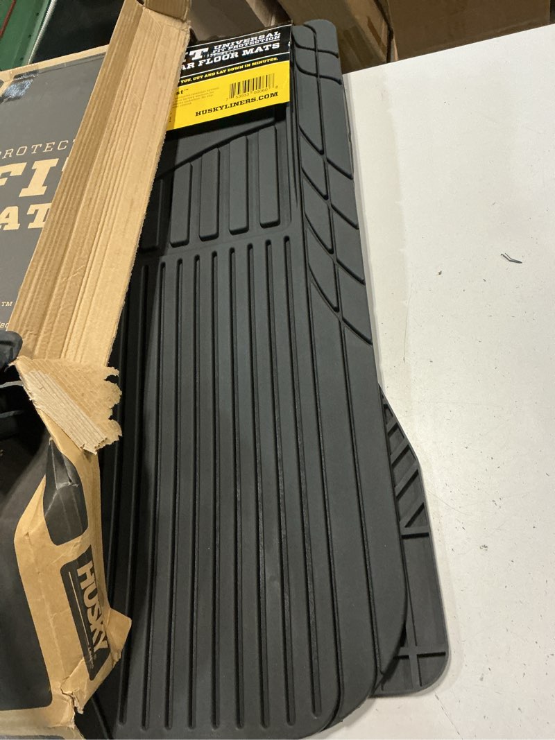 Condition photo showing New/Like New for husky liners - uni-fit/universal automotive floor mats all weather protection for cars  trucks  vans and suv s - black  set of 4. easy trim-to fit 51509