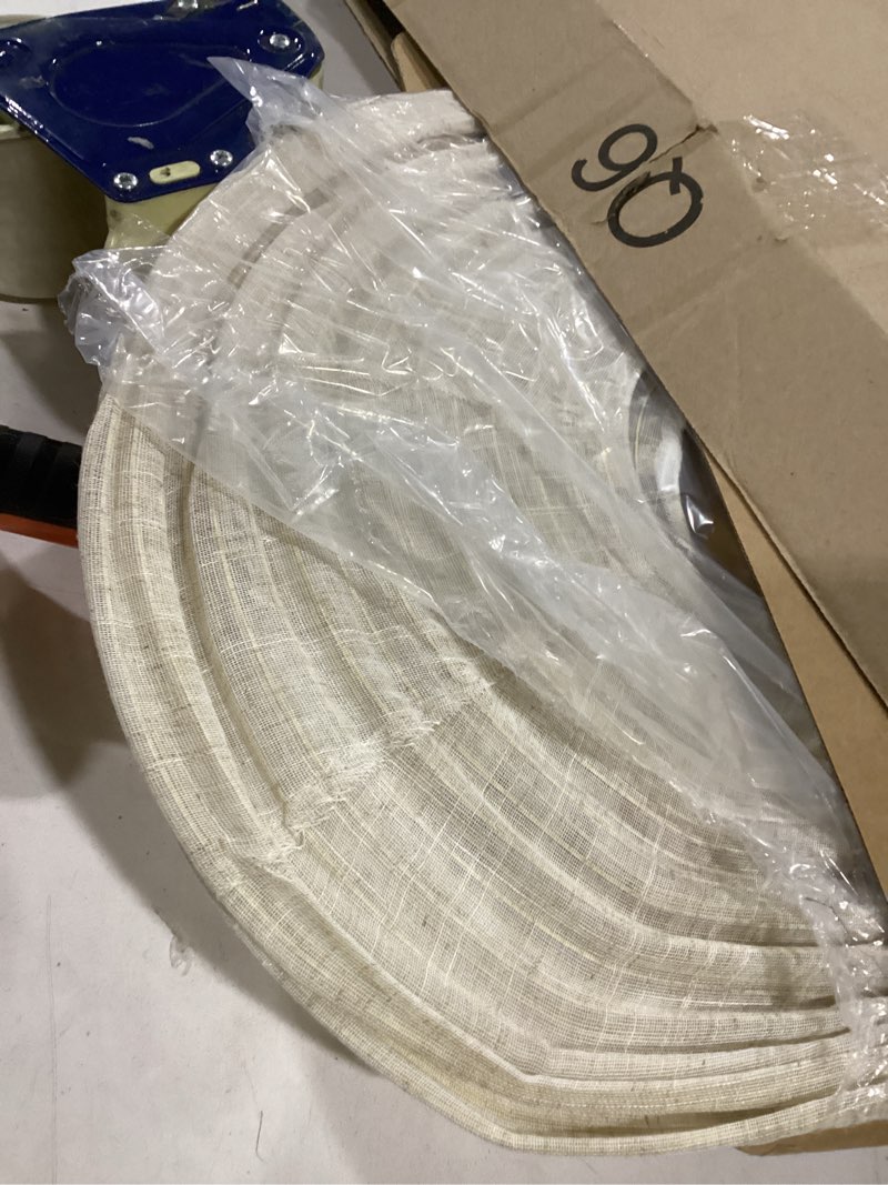 Condition photo showing Good Condition for 19.69(50cm) oval fabric lampshade,burlap lamp handmade linen pendant light shade for minimalist,home decoration: bedroom, study, living room, weddings and birthday parties